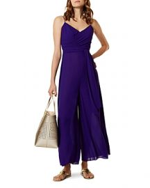 KAREN MILLEN Belted Wide-Leg Jumpsuit at Bloomingdales